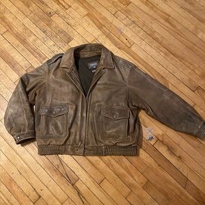 Vintage brown leather jacket